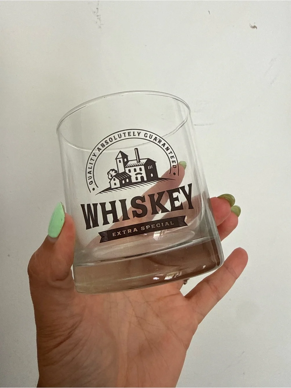 Whiskey Rocks Glass with Vintage‎ Logo